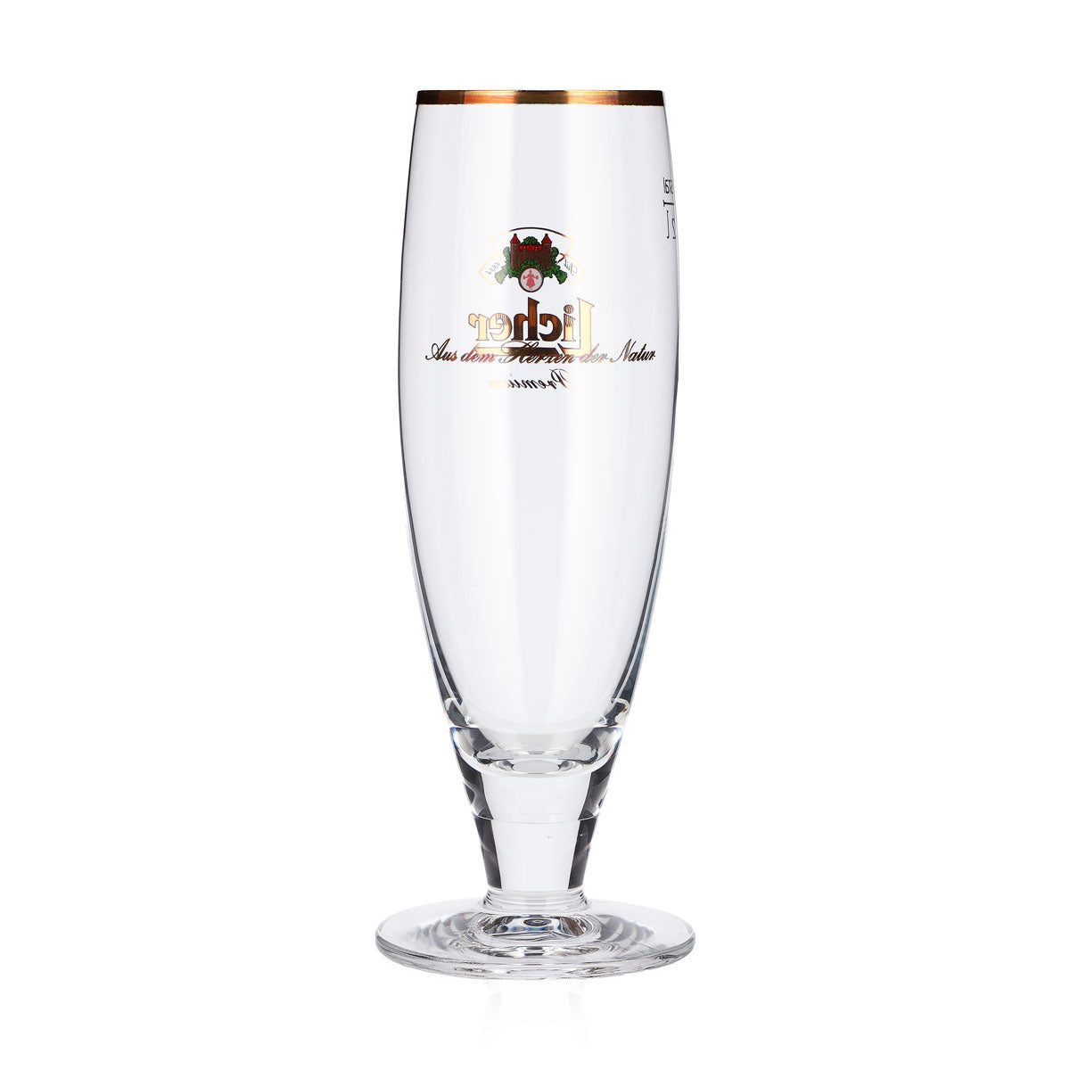 6 verres à bière Licher de 0,2 l, modèle « Pokal », gamme Premium, bord doré, motif Rastal – Vue 4