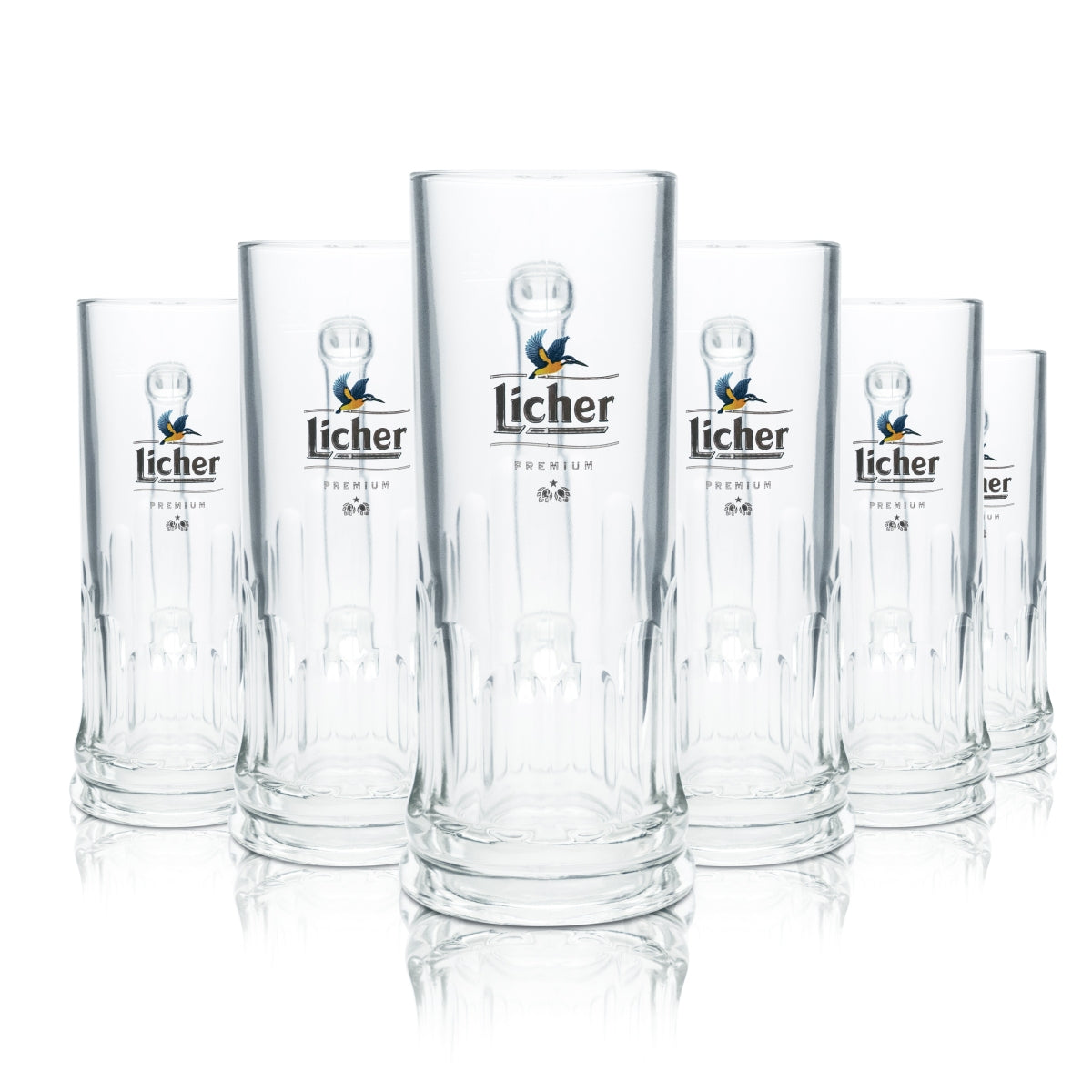 6 verres à bière Licher 0,3 l chope Humpen Seidel contour verres brasserie Pils Gastro
