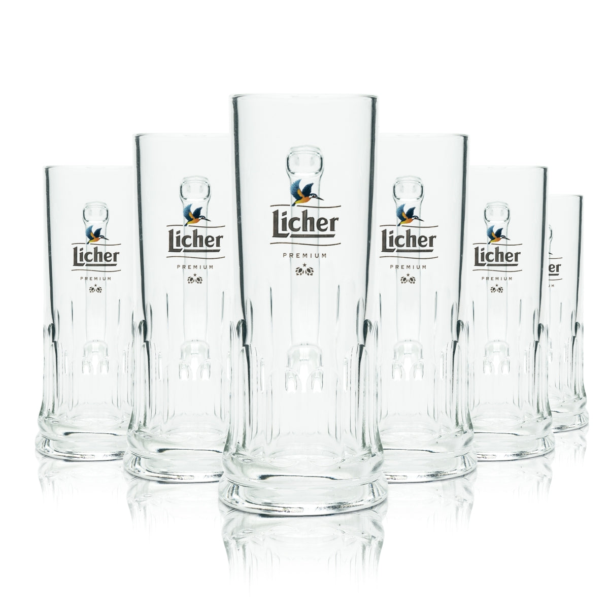 6 verres à bière Licher 0,3 l, chopes Tankards Seidel Rastal avec anse, verres à bière, chopes