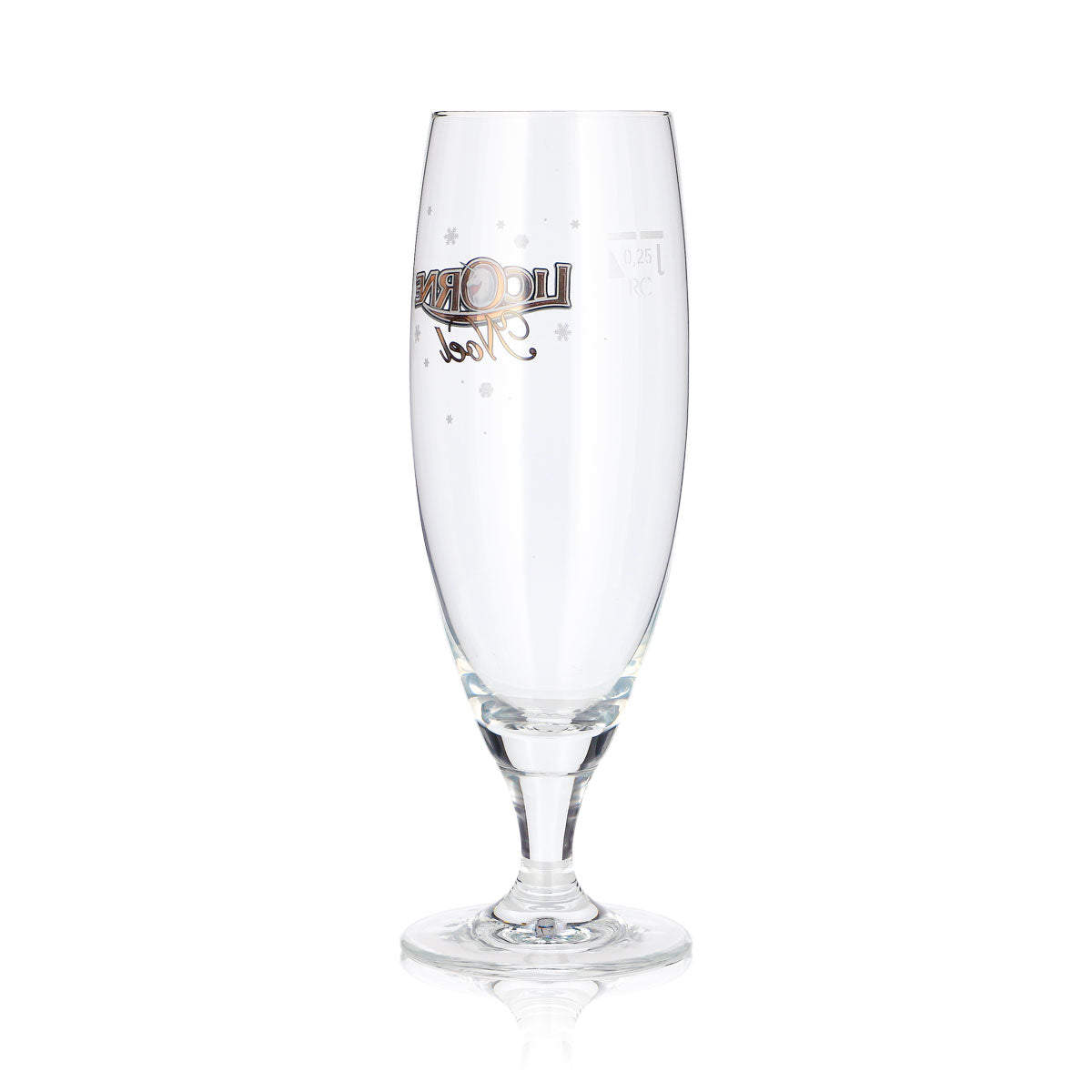 6 verres à bière « Licorne Noël » de 0,25 l, verres à pied avec logo Noël et flocon de neige (lot de 6) – Vue 5