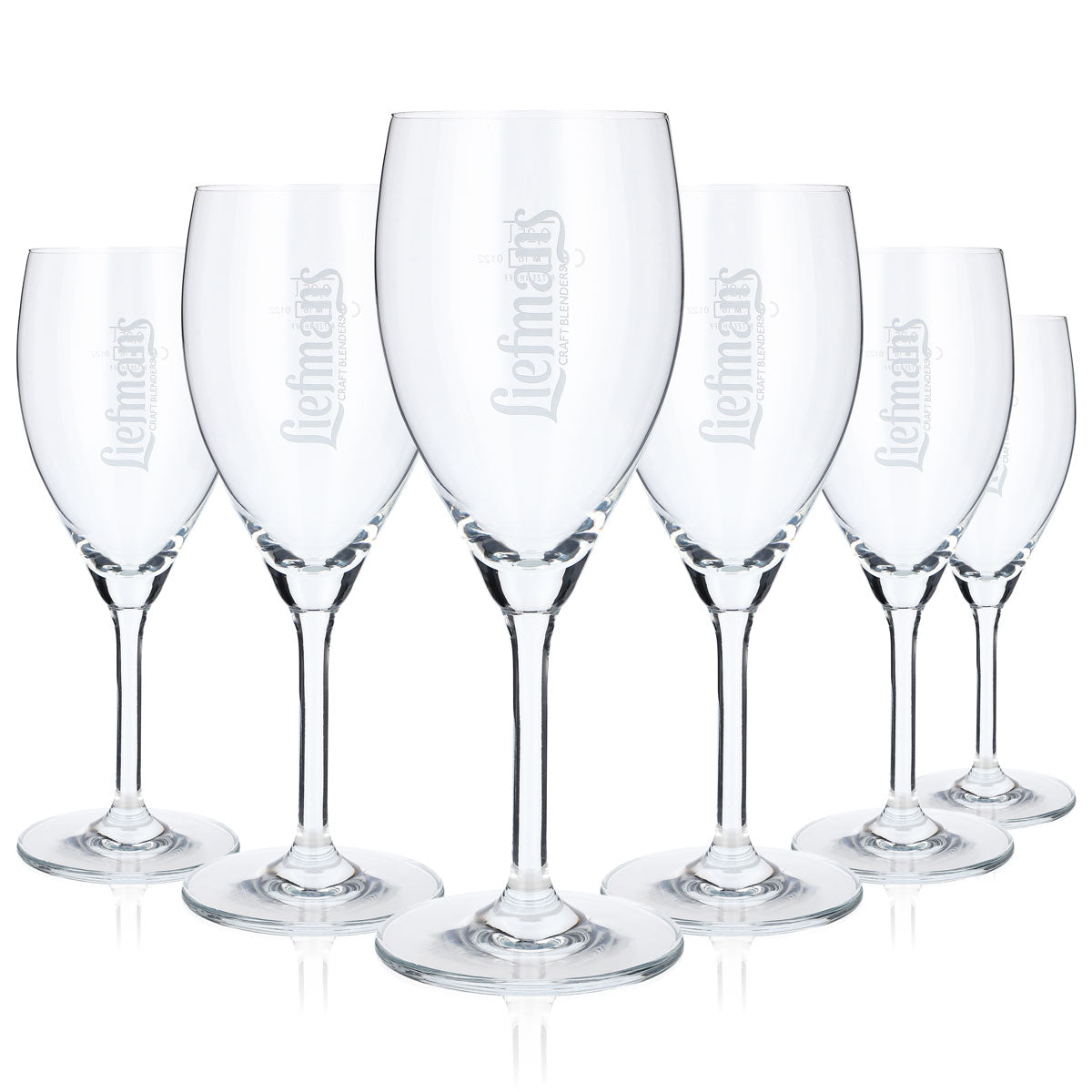 6 verres à bière Liefmans 0,25 l, forme calice, logo blanc vertical – Vue 5