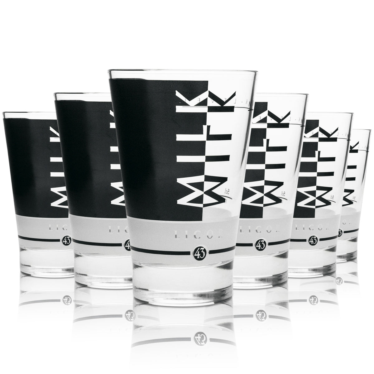6x Liqueur 43 Verre à liqueur Longdrink Milk noir