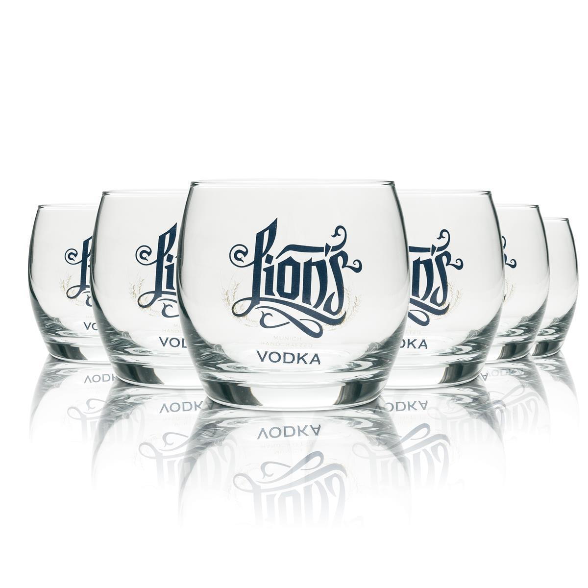 6 verres à vodka Lions Vodka