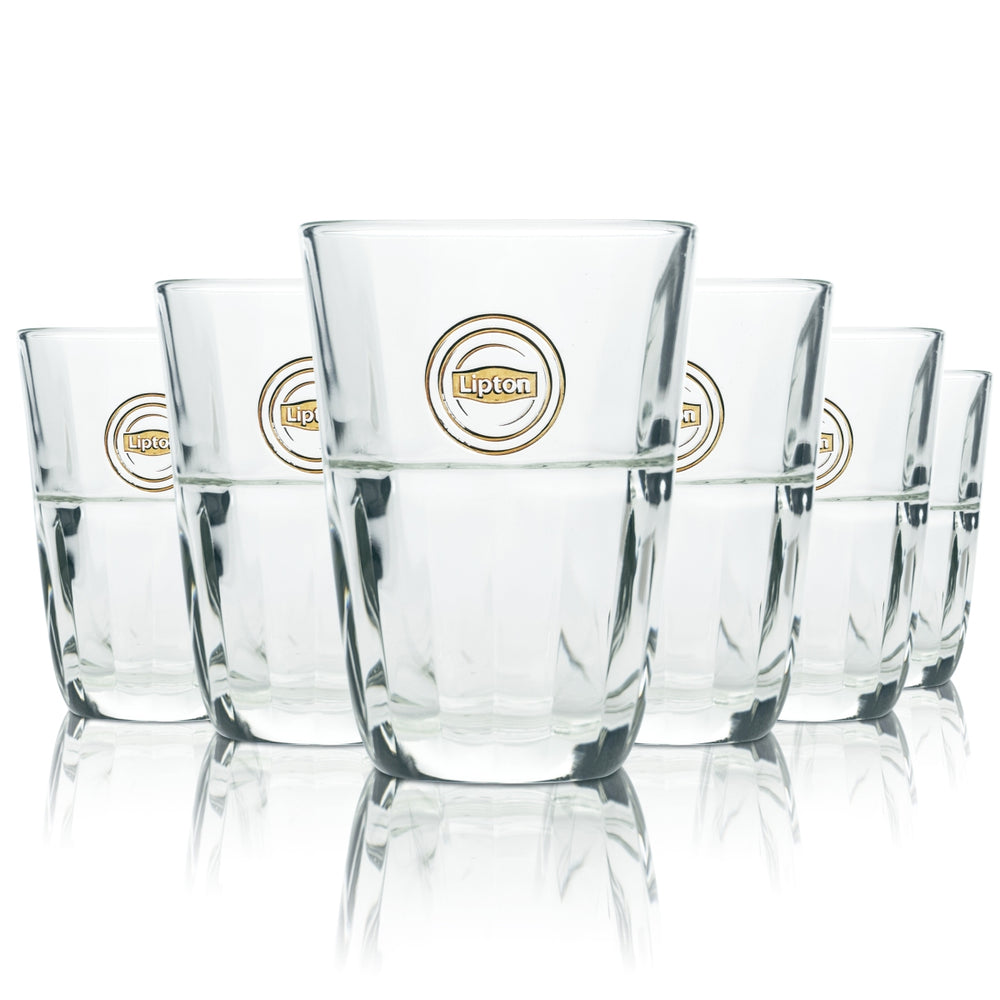6x Lipton thé glacé verre 0,35 l gobelet tumbler long drink verres profilés gastro bar
