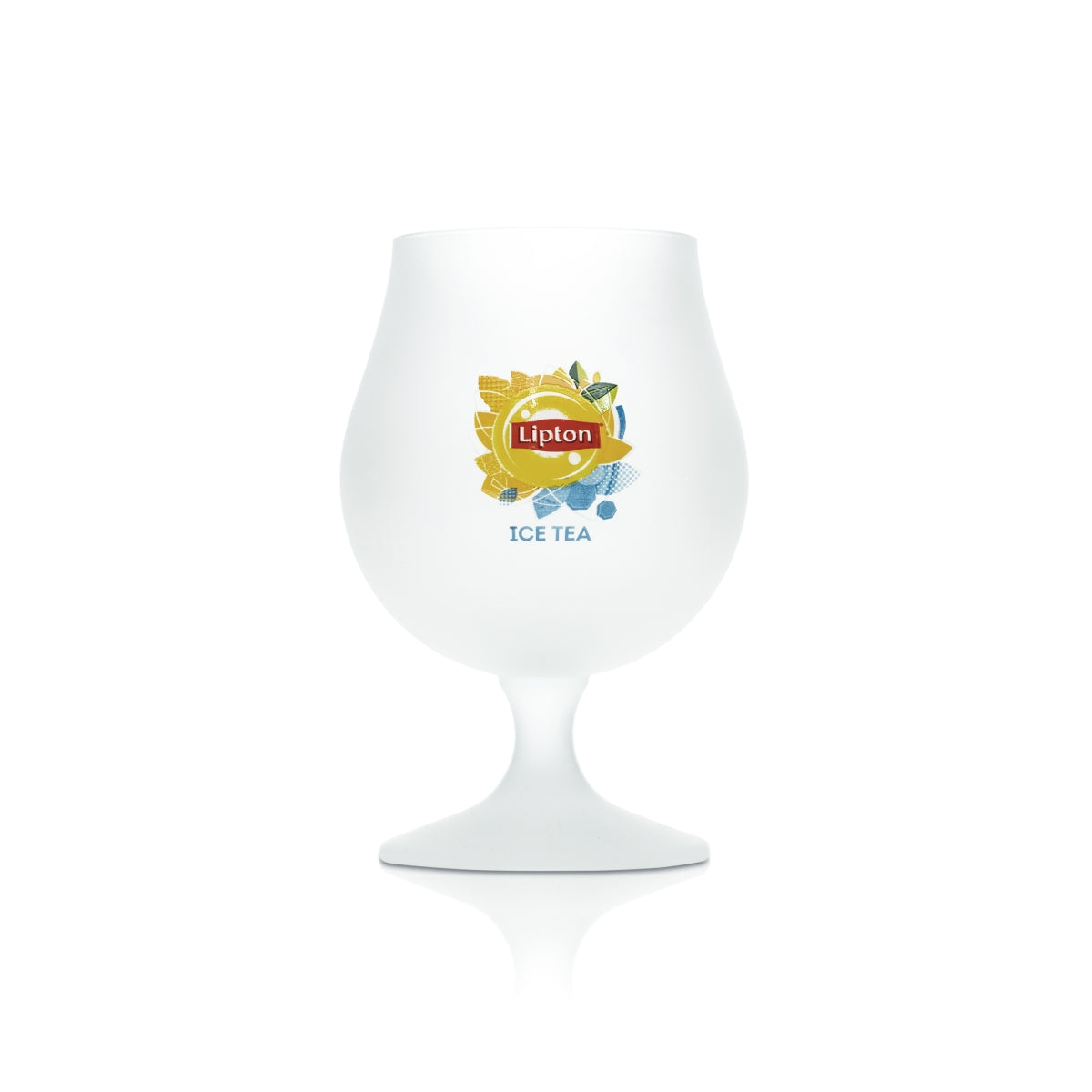 6 verres à cocktail Lipton Ice Tea 0,3 l, forme tulipe givrée, verres à pied, pour long drinks et cocktails – Vue 2