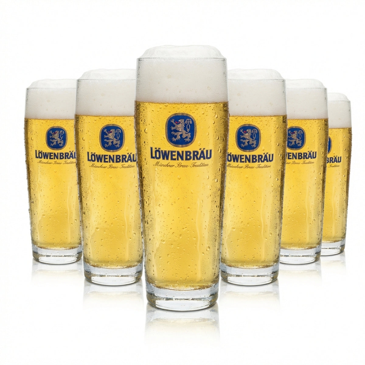 6 verres à bière Löwenbräu 0,4 l Willi Becher Rastal