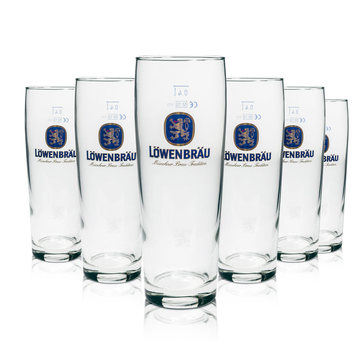 6 verres à bière Löwenbräu 0,4 l Willi Becher Rastal – Vue 5