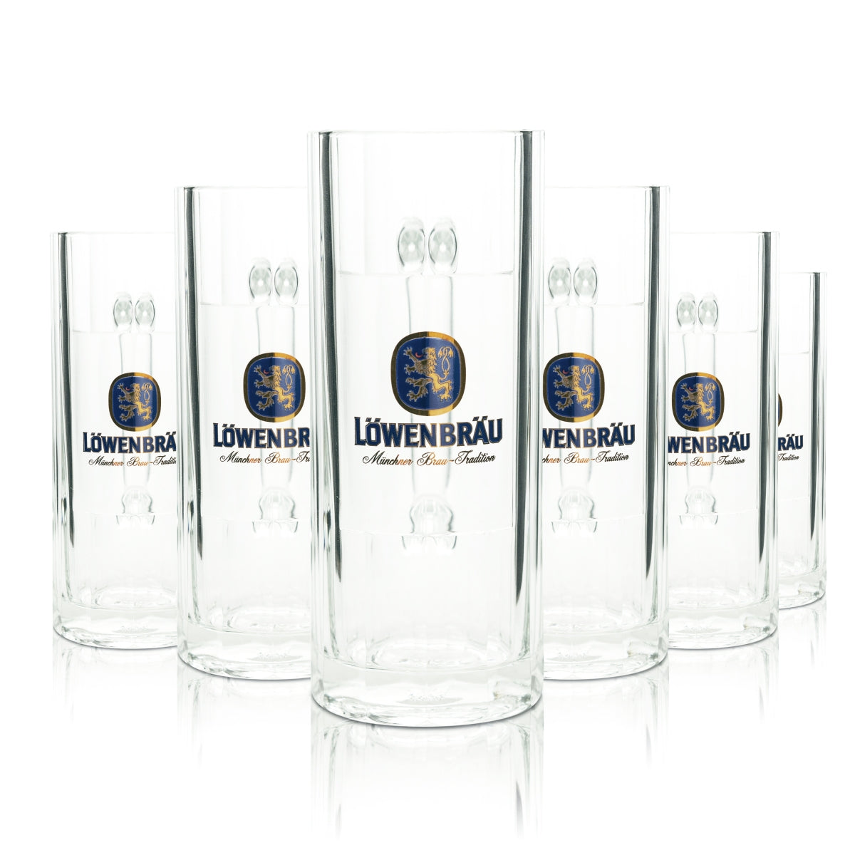 6 verres à bière Löwenbräu 0,5 l, chope Wallenstein Sahm Seidel, verres Pils Export