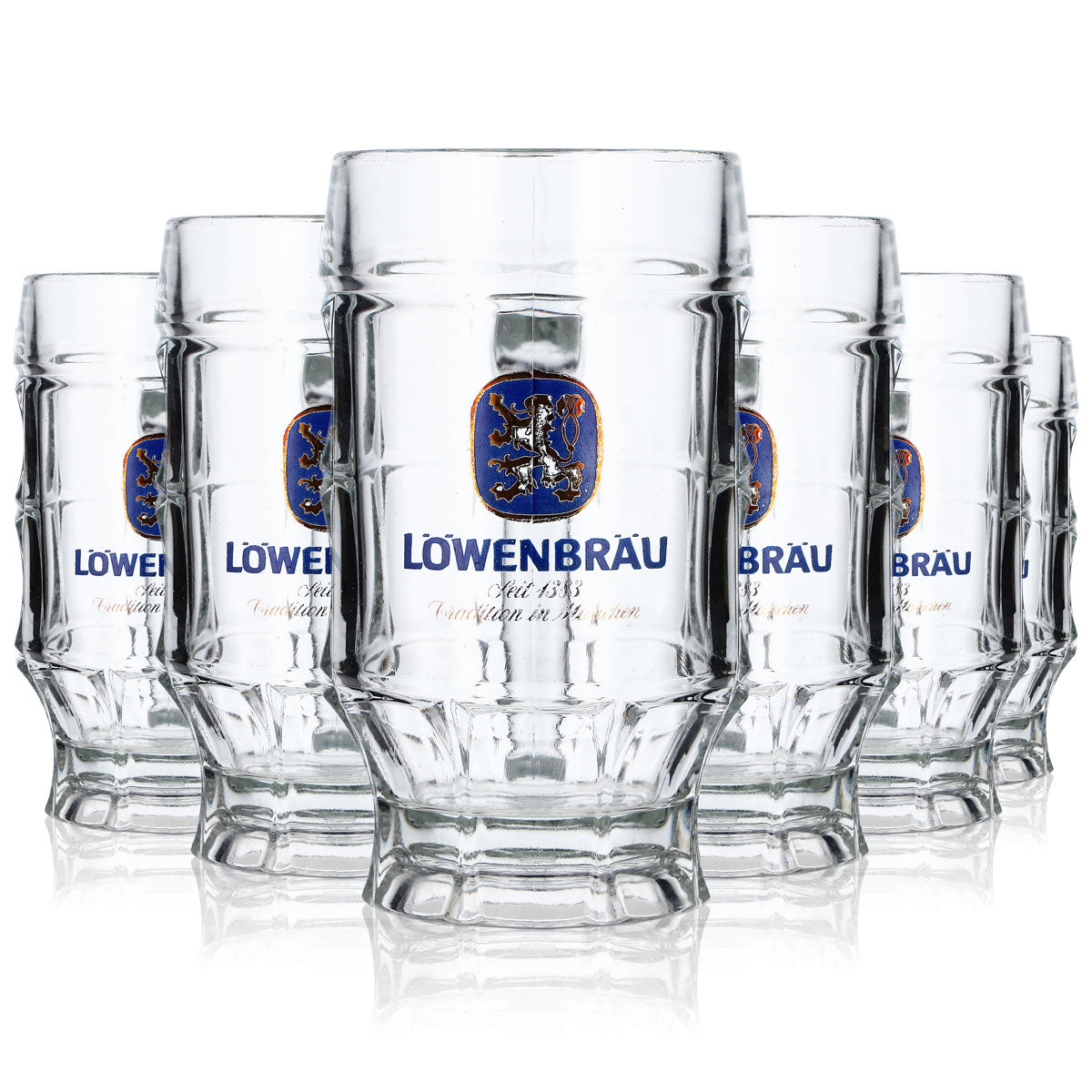 6 verres à bière Löwenbräu Seidel 0,3 l, style Strasbourg – Vue 7