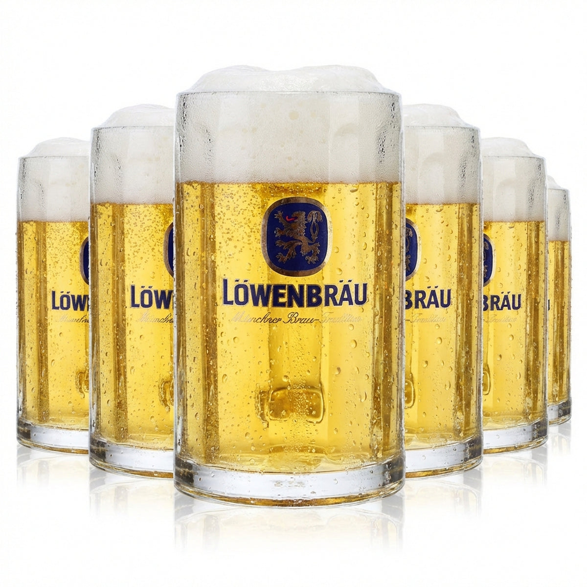6 verres à bière Löwenbräu 0,3 l Krug Seidel Bierhumpen Rastal Glückauf B-WARE