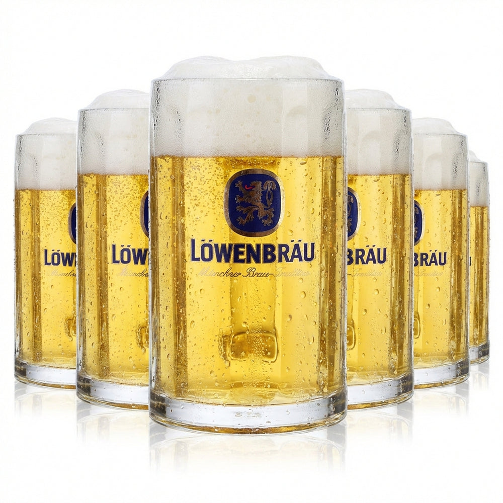 6 verres à bière Löwenbräu 0,3 l Krug Seidel Bierhumpen Rastal Glückauf B-WARE