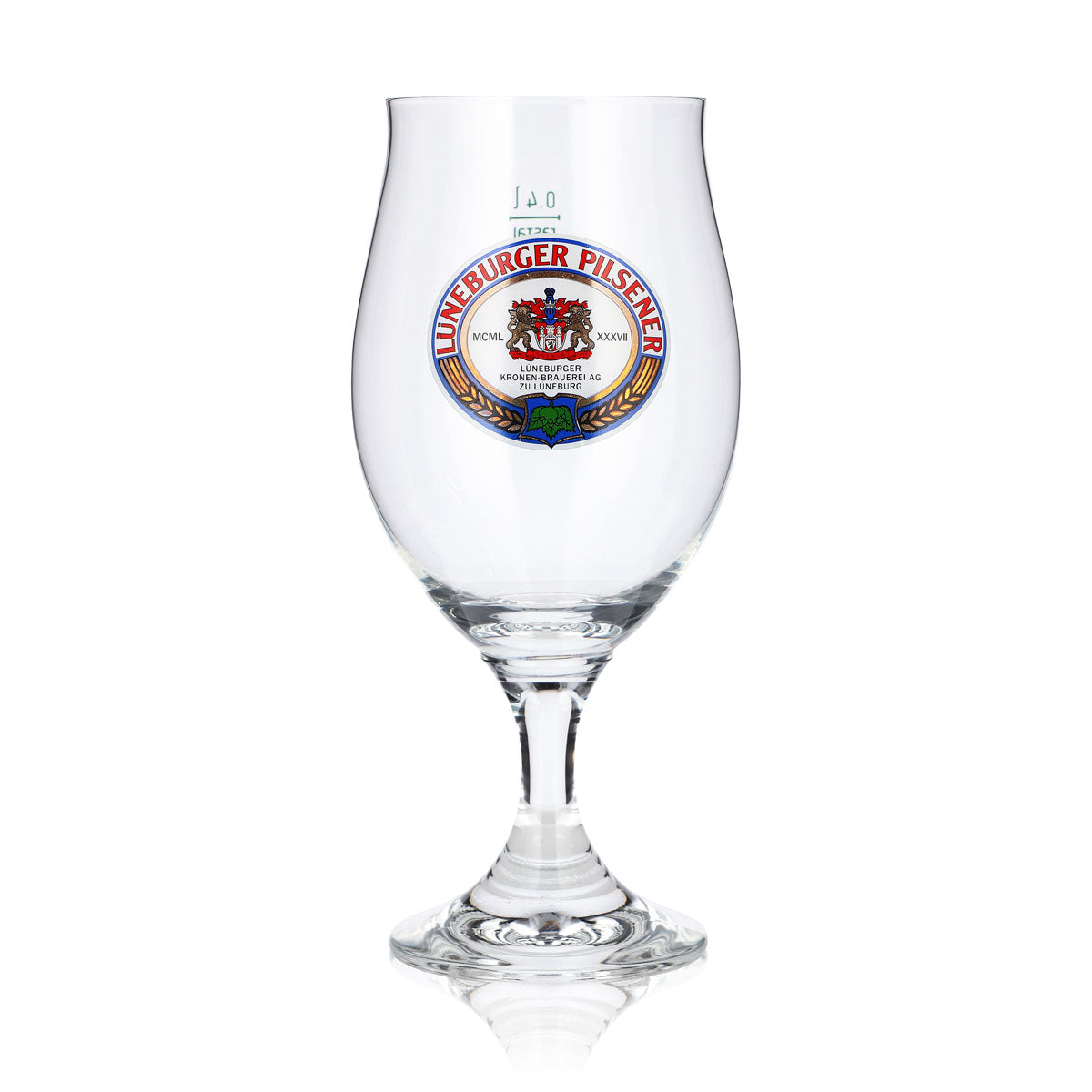 Lot de 6 verres à bière « Lüneburger Pilsener » de 0,4 l, forme tulipe, marque Rastal – Vue 2