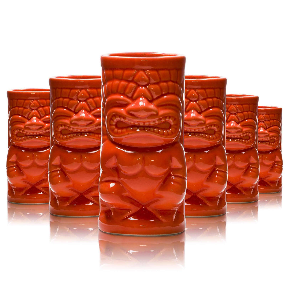 6x verre à rhum Mahiki orange