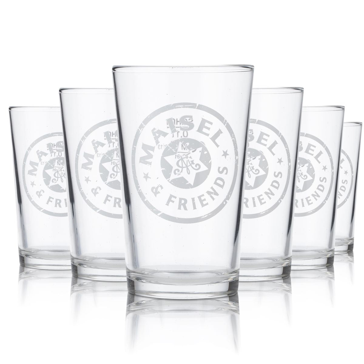 6 verres Maisels / Verres à bière Verre à bière blanche Willibecher 0,1 l « Maisel & Friends