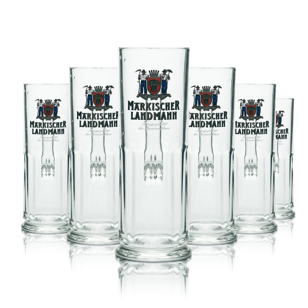 6x Märkischer Landmann Verre 0,4 l Chope à bière Verres contour Brasserie Gastronomie Chêne