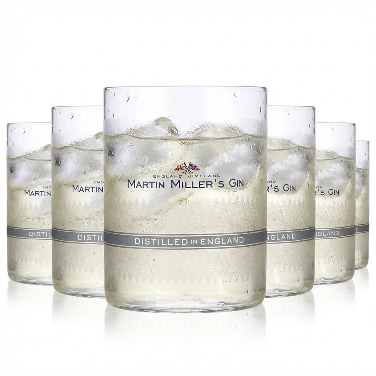 6 verres à gin Martin Miller's 0,46 l Verres à gin Motif satiné