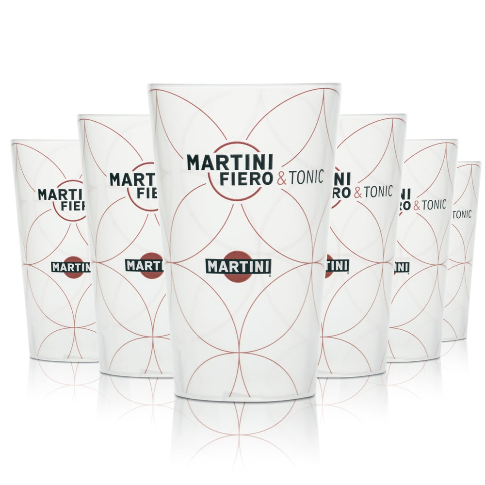 6 verres à martini 0,33 l en plastique rigide réutilisables Fiero Tonic