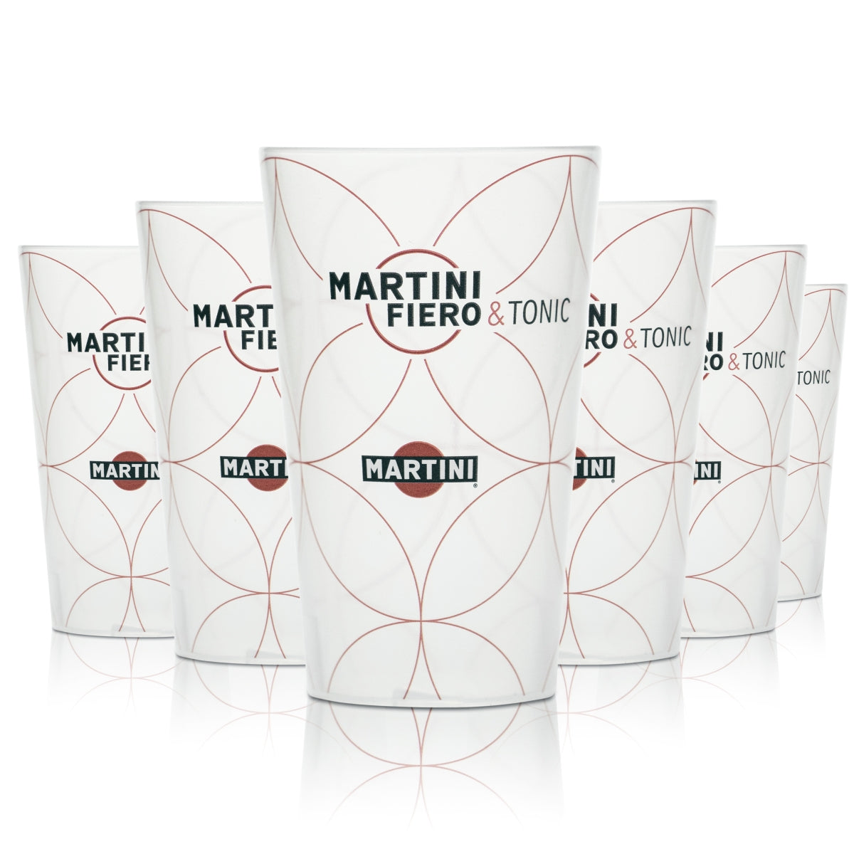 6 verres à martini 0,33 l en plastique rigide réutilisables Fiero Tonic
