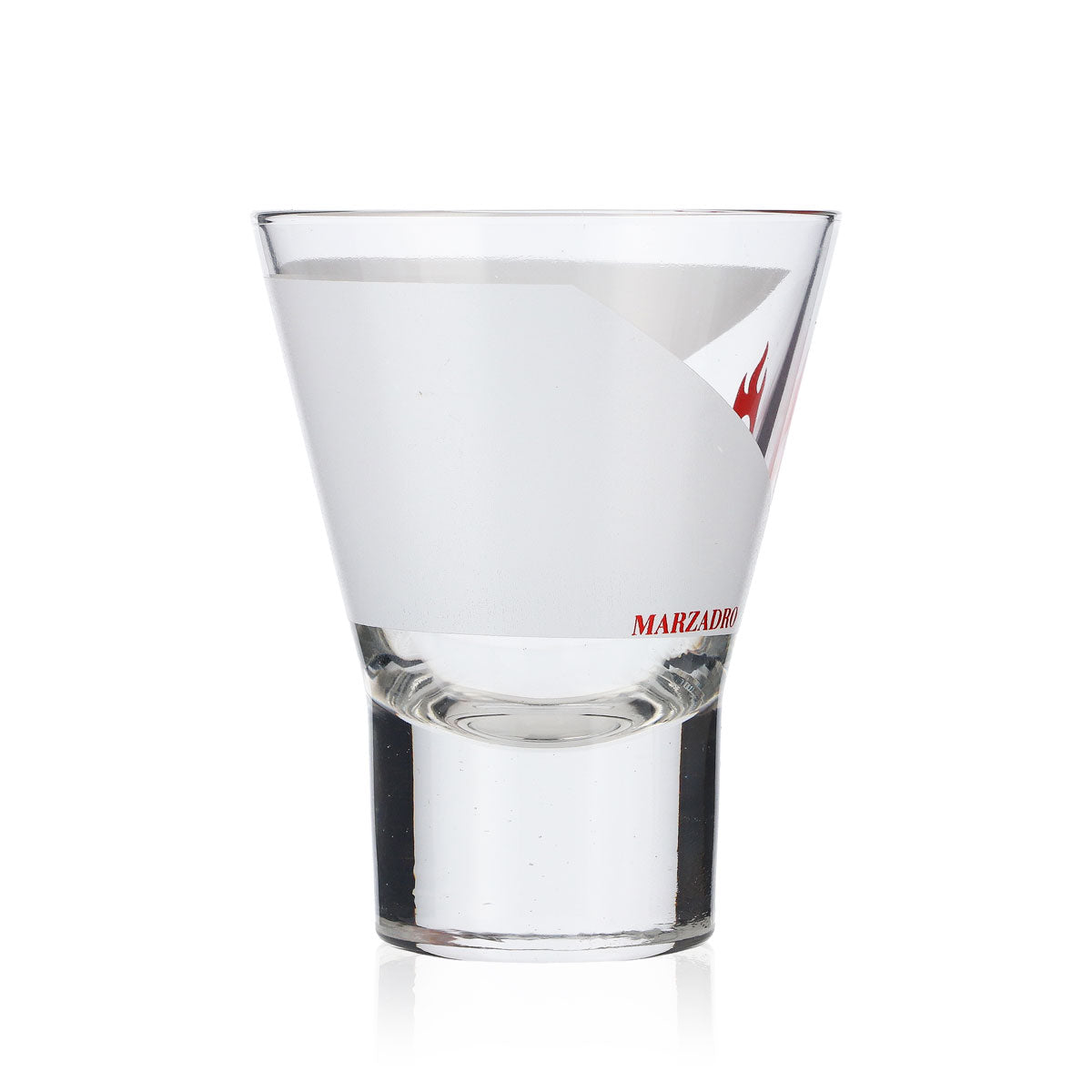 6 verres à grappa Marzadro 4 cl Tumbler/gobelet Logo rouge – Vue 3