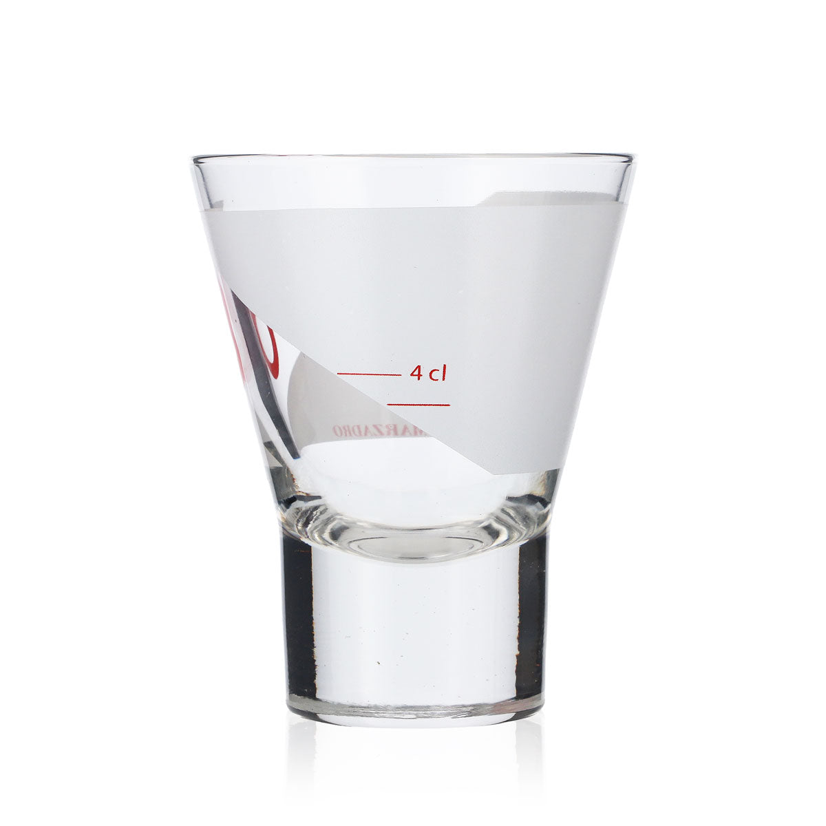 6 verres à grappa Marzadro 4 cl Tumbler/gobelet Logo rouge – Vue 4