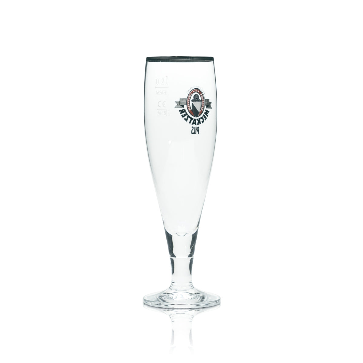 6 verres à bière Meckatzer 0,2 l, forme tulipe, bord argenté, brasserie Allgäu – Vue 4