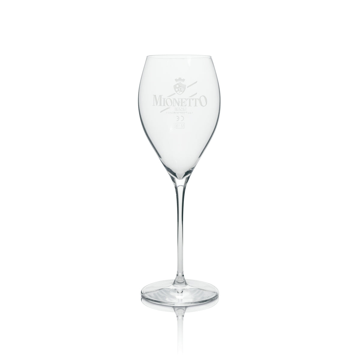 6x Verre à champagne Mionetto Prosseco, logo blanc, 280 ml, rastal – Vue 2