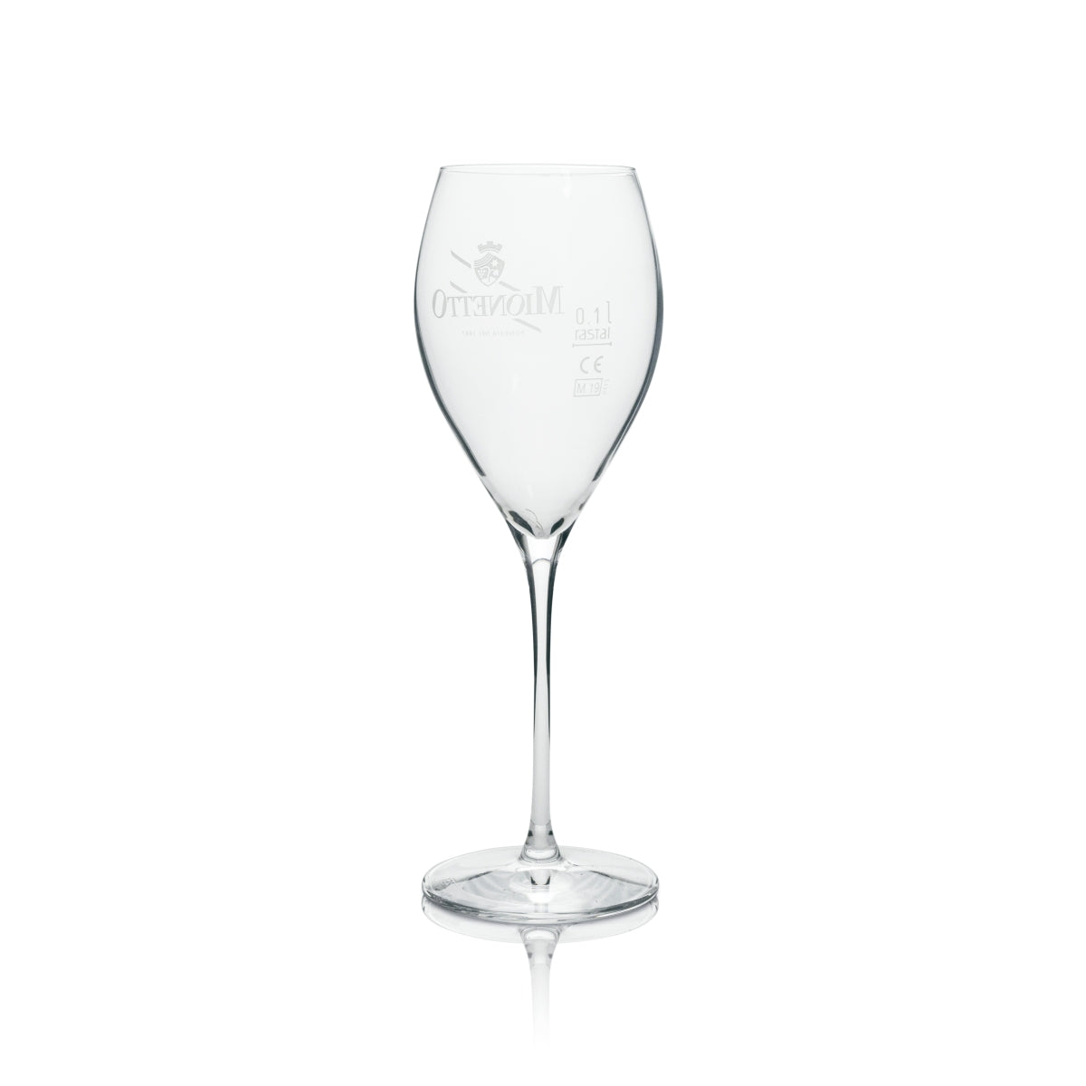 6x Verre à champagne Mionetto Prosseco, logo blanc, 280 ml, rastal – Vue 3