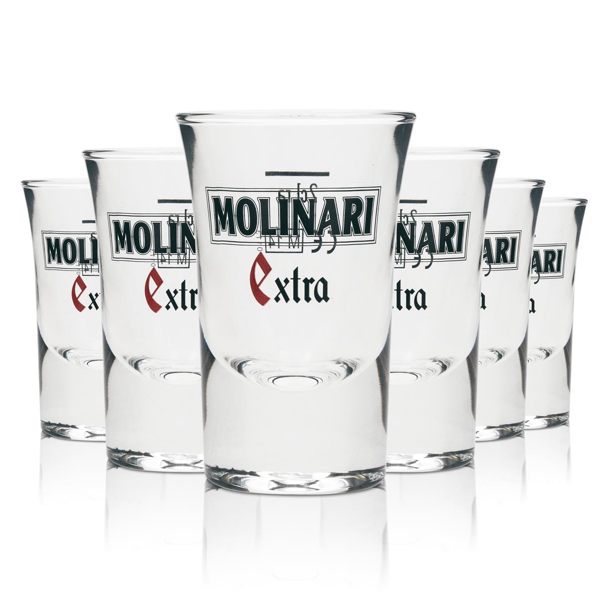 6x Verre à shot Molinari Sambuca 2 cl EXTRA