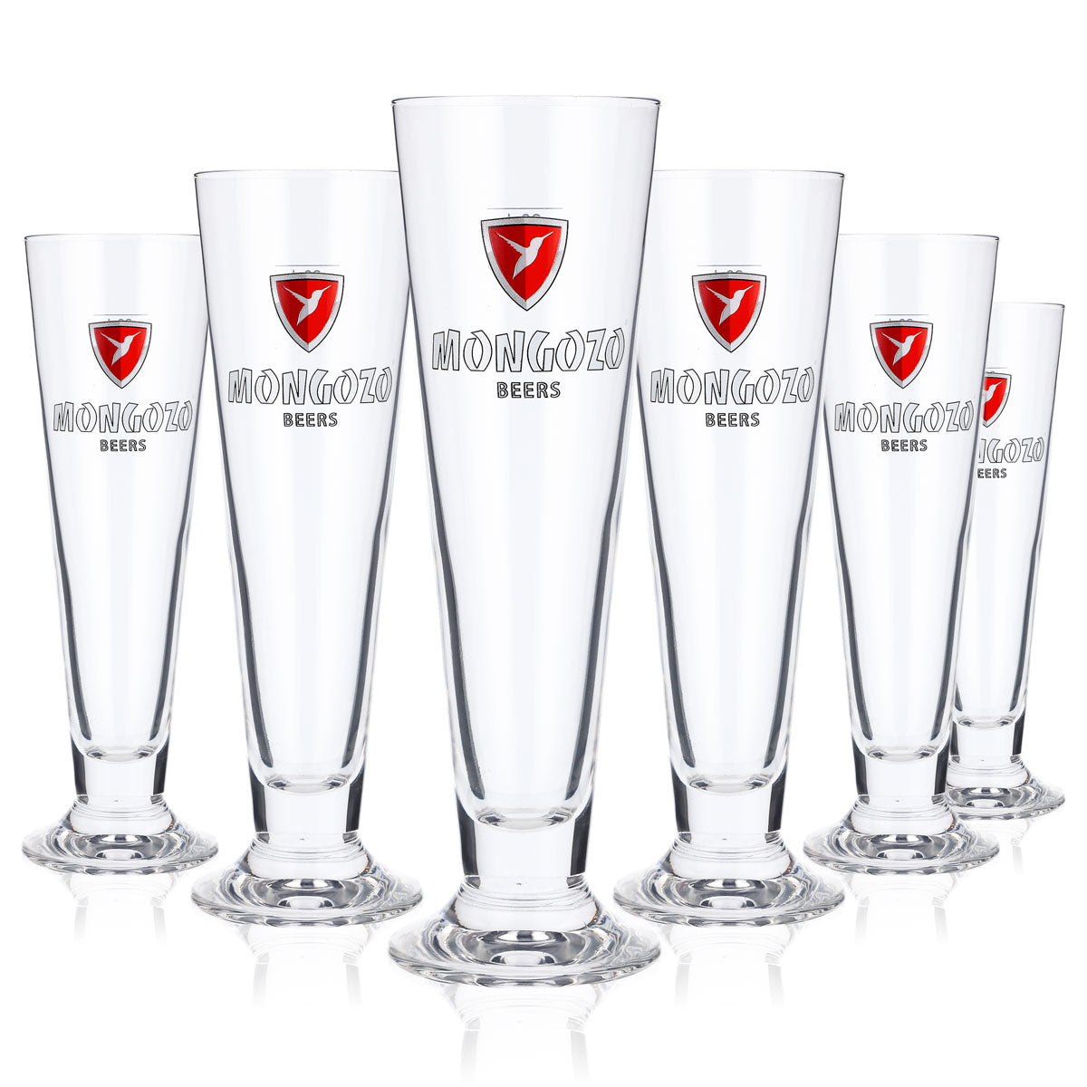 6 verres à bière Mongozo 0,2 l, verres tulipes, verres à bière – Vue 5