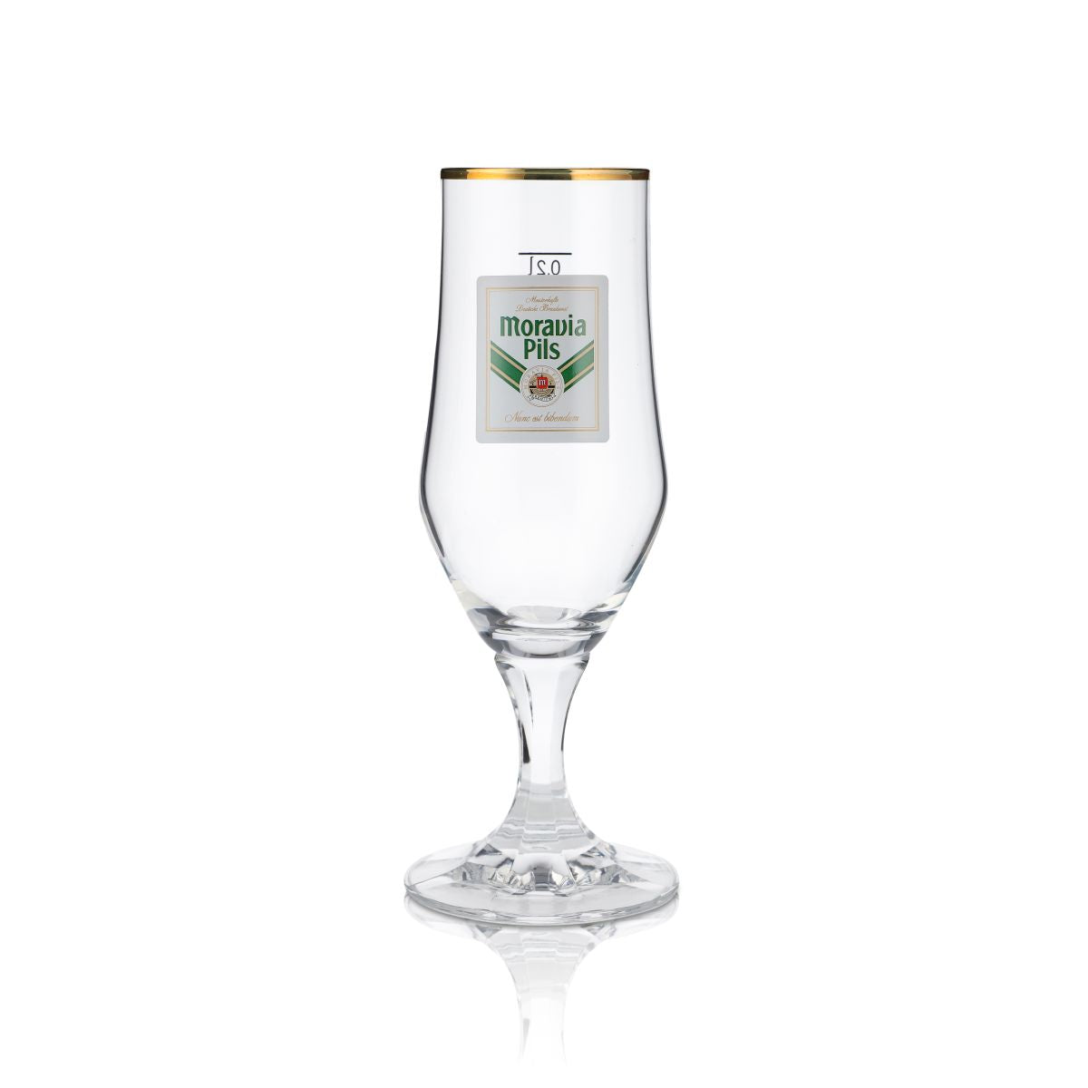 6 verres à bière Moravia 0,2 l, verres à pied, bord doré, perle de houblon, verres à pils, set, brasserie – Vue 2