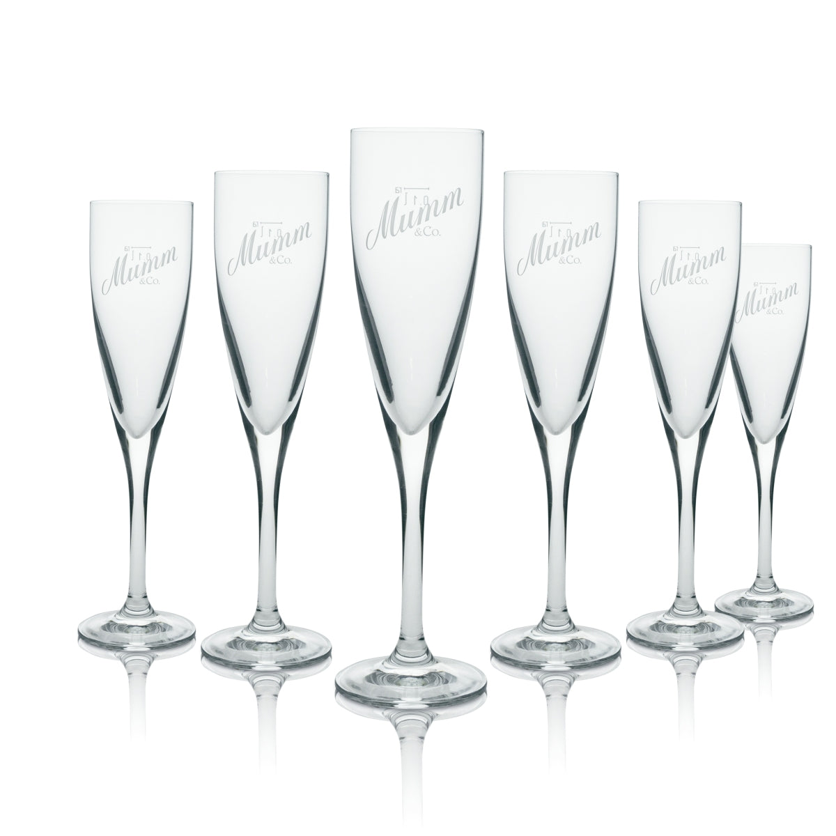 6 flûtes à champagne Mumm 100 ml rastal