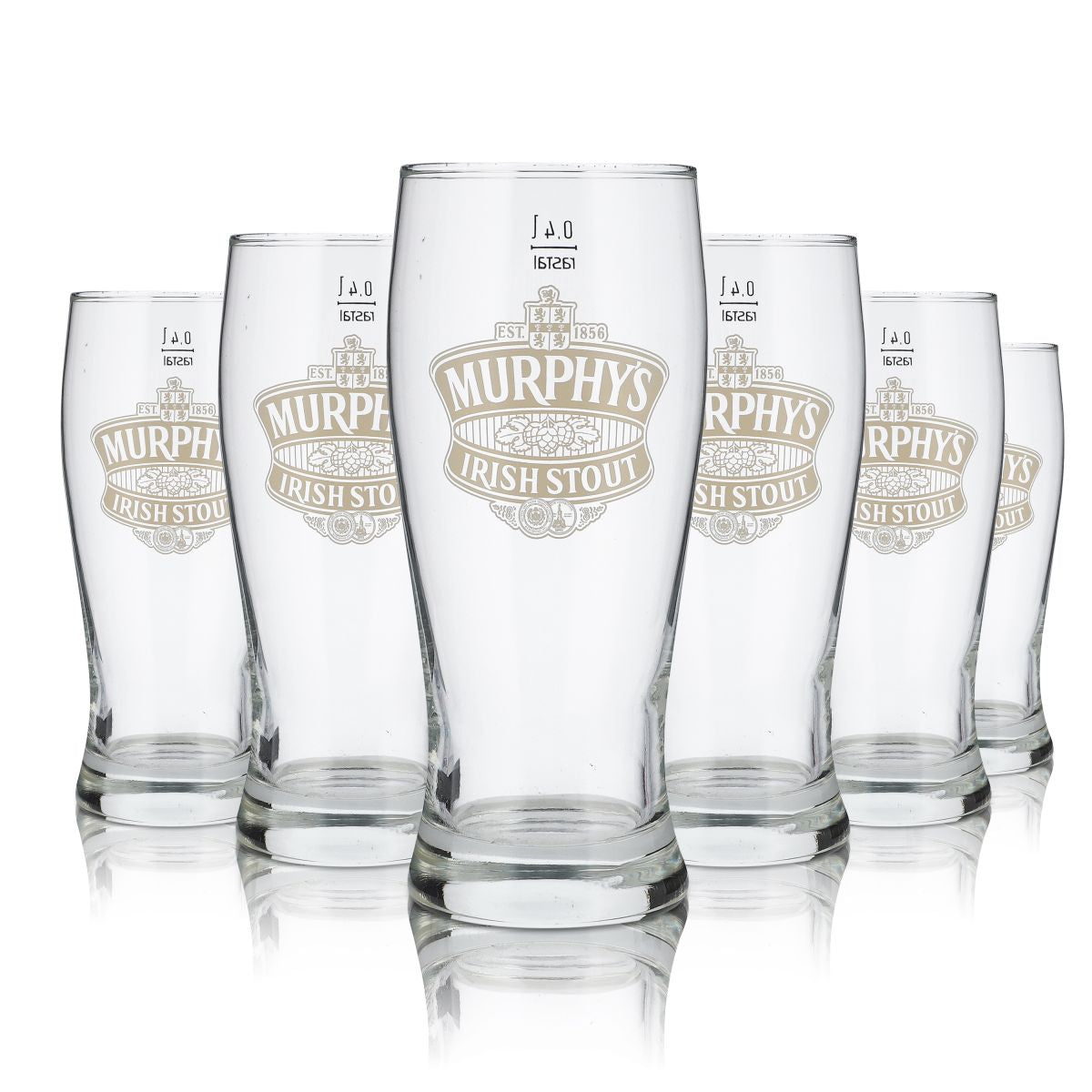 6 verres Murphy's 0,4 l Half Pint Irish Stout Beer Cup, lot de verres à bière, brasserie
