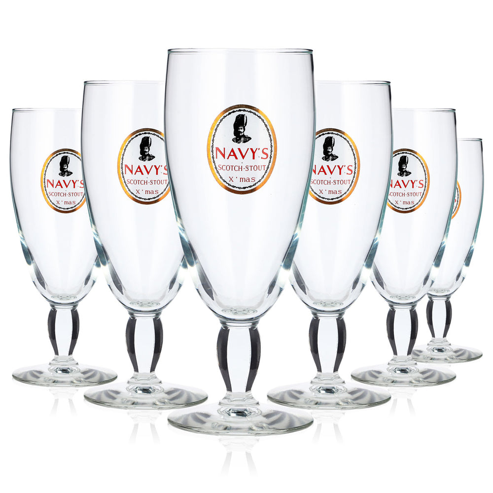 Lot de 6 verres à bière Navy de 0,32 l, modèle « Pokal X » de Noël