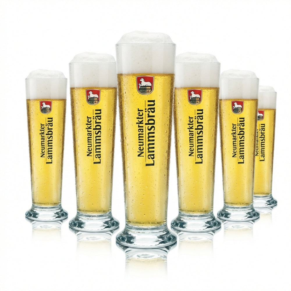 6 verres à bière Neumarkter Lammsbräu 0,5 l exclusifs Rastal, forme tulipe, coupe