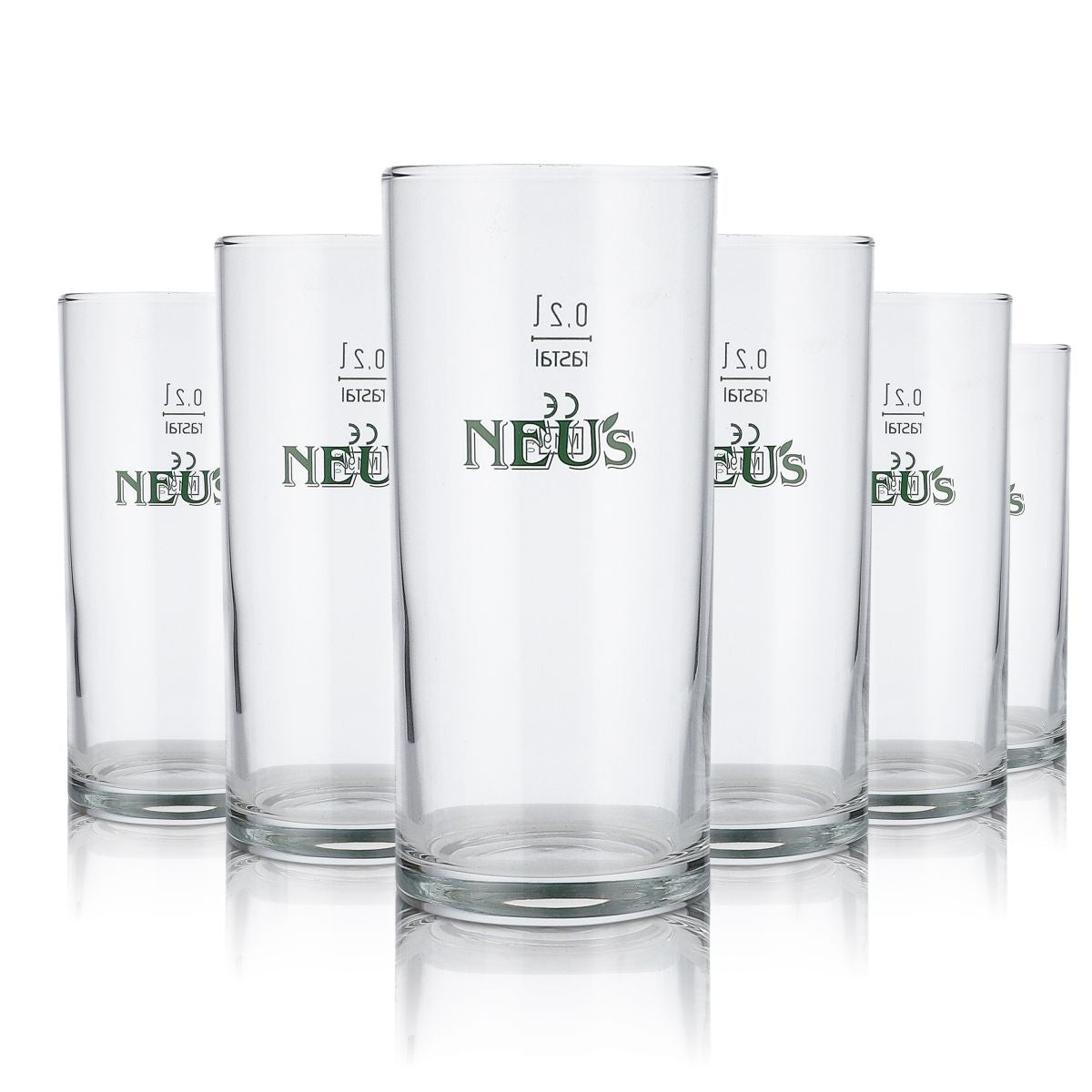 6x Neus verre 0,2l tige verres à boire set jus eau minérale soda