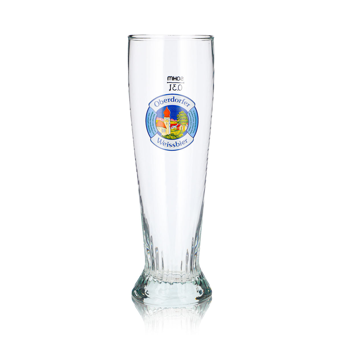 Lot de 6 verres à bière Oberdorfer 0,3 l, bière blanche, motif en relief « Sahm » (lot de 6) – Vue 3