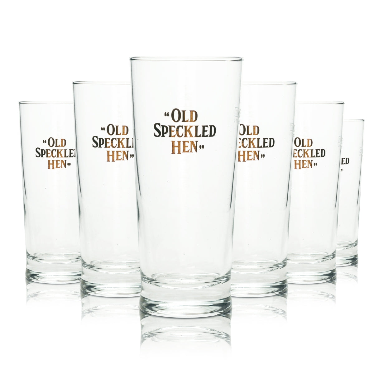 6 verres à bière Old Speckled Hen Senator 0,3 l, 1/2 pinte, Royaume-Uni, Angleterre