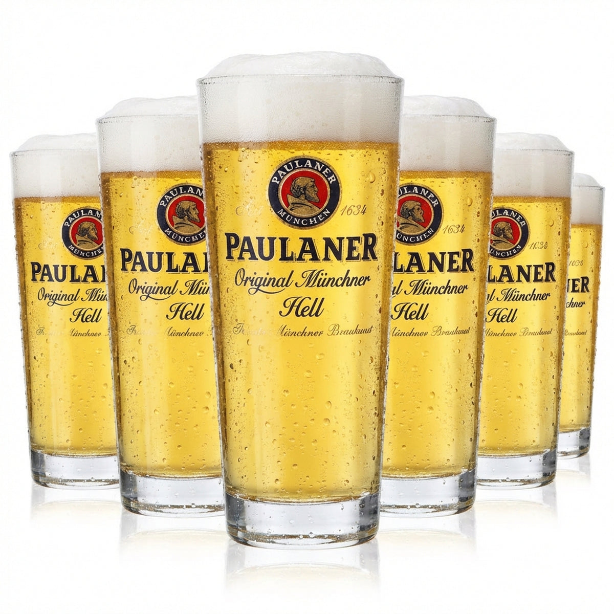 6 verres à bière Paulaner 0,25 l Verres à bière Frankonia Original Münchner Hell