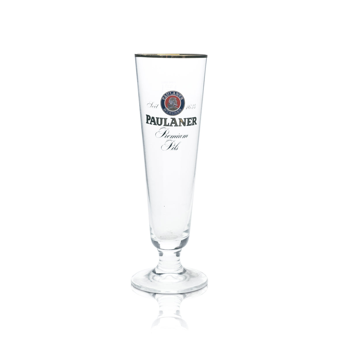 6 verres à bière Paulaner 0,25 l, forme tulipe, bord doré, verres à pils, brasserie gastronomique, bar – Vue 2