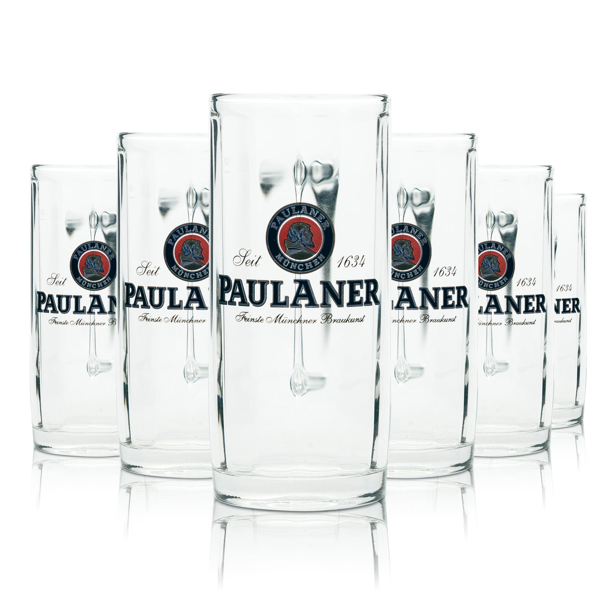 6 verres à bière Paulaner 0,2 l, chope Moldau Sahm Seidel avec anse, verres rétro Beer – Vue 4