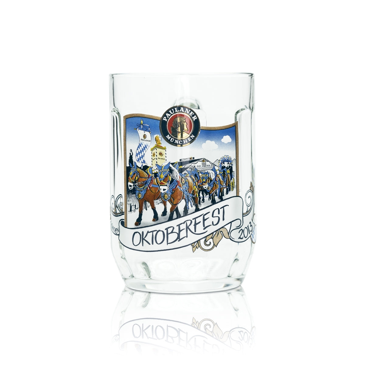 6 verres à bière Paulaner 0,5 l Oktoberfest 2008 Munich Verres et chopes de collection – Vue 2