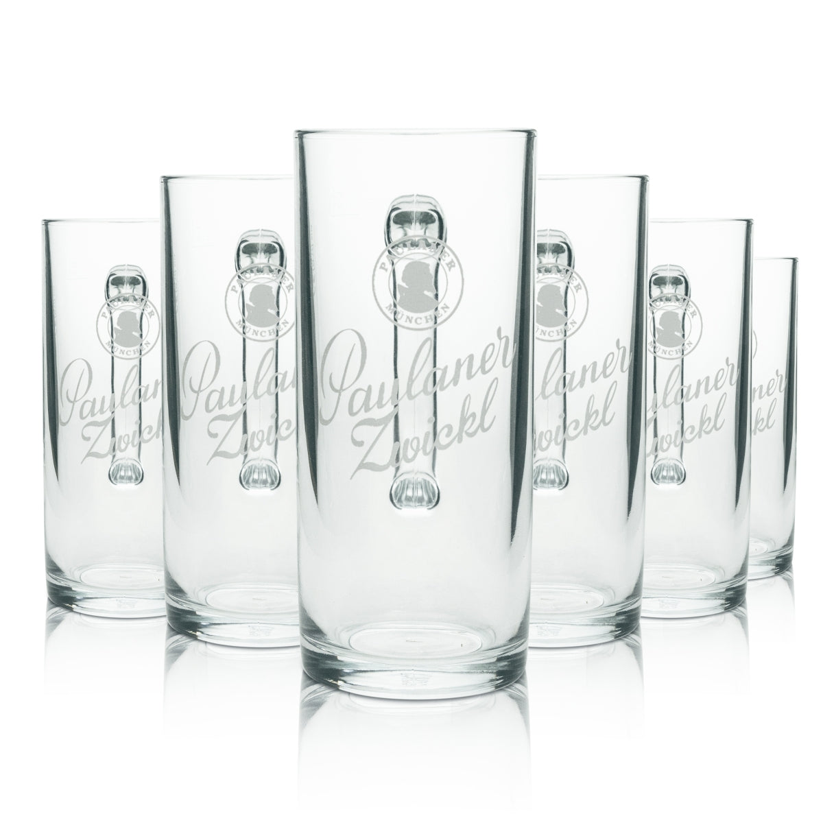 6 chopes à bière Paulaner 0,5 l Zwickl Sahm