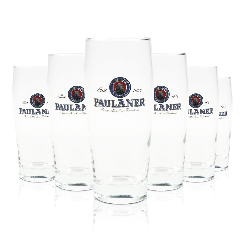 6 verres à bière Paulaner 0,5 l Verres calibrés Willibecher Brasserie de Munich Bavière