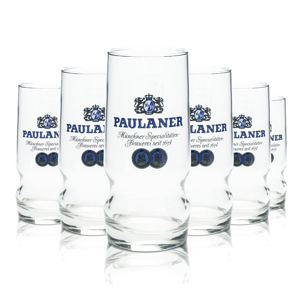 6 verres Paulaner 0,25 l Verres à bière Contour Verres Brasserie Bavière Gastronomie Blonde