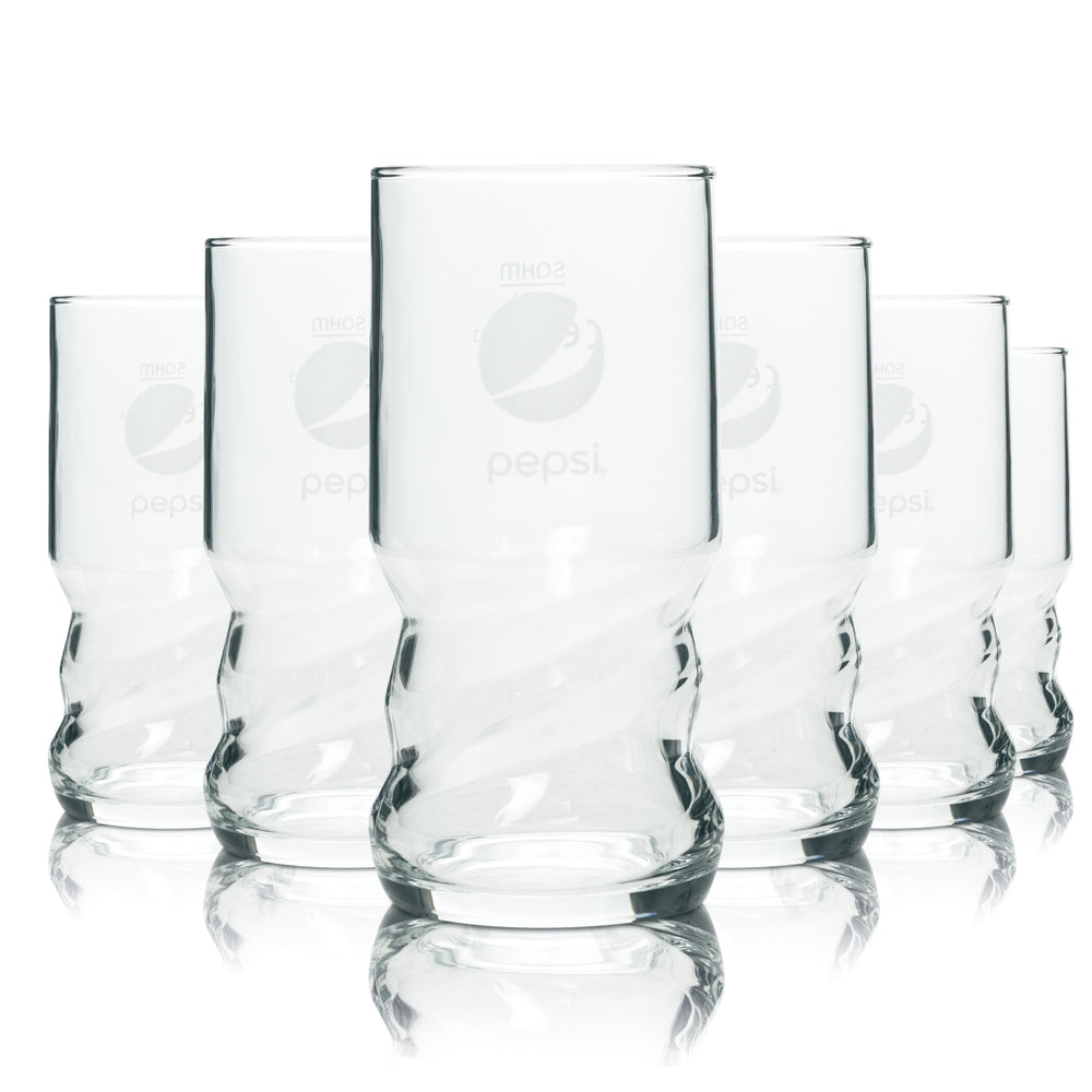 6 verres Pepsi Cola 0,2 l AXL Sahm verres à fond bombé Coke Kola calibrés