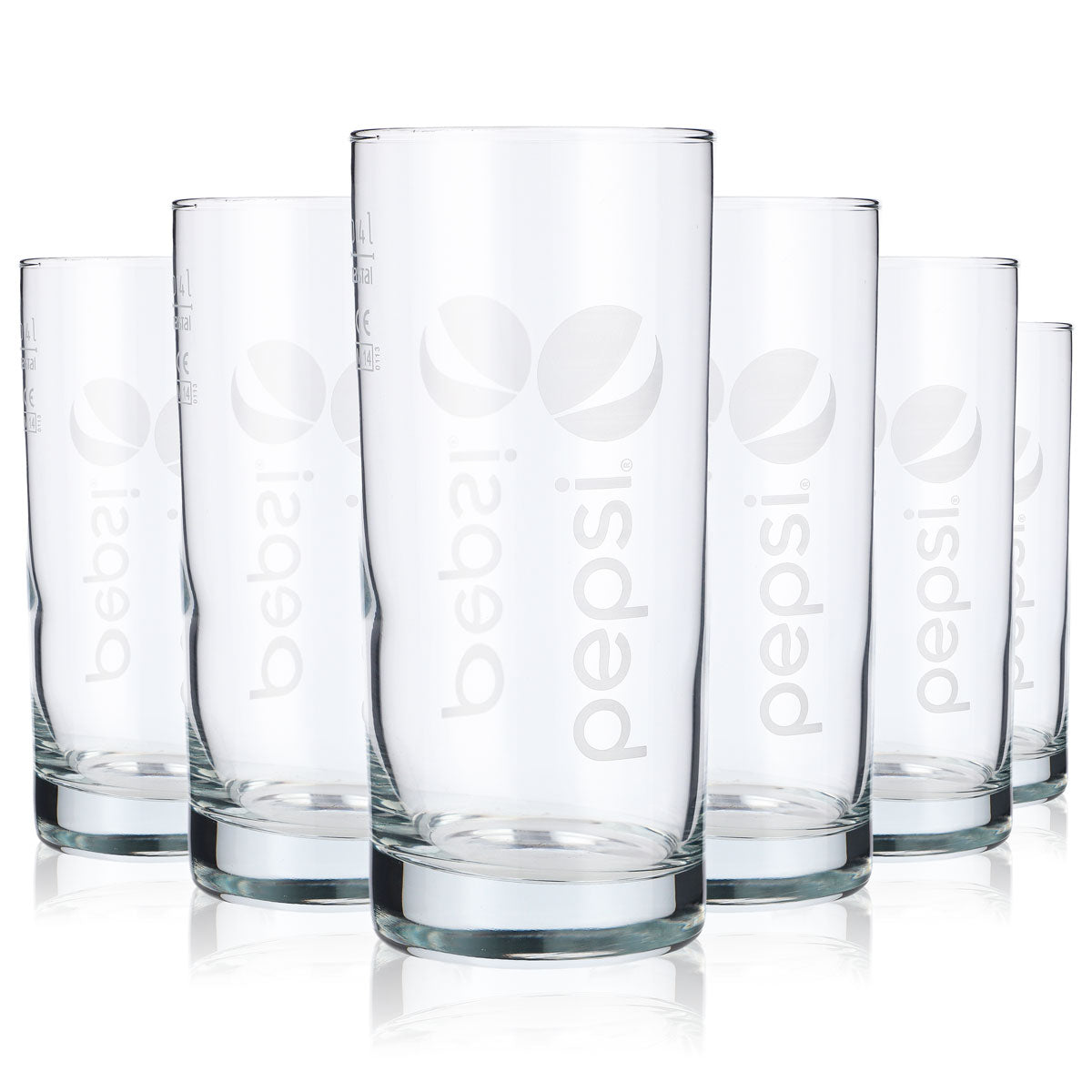 6 verres Pepsi Cola rétro Verre Coca-Cola culte 0,4 l Marque verticale – Vue 5