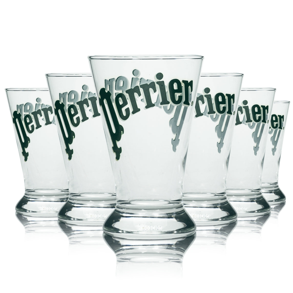 6x Verres à eau minérale Perrier 0,18 l Tumbler Gobelets Verres France Bar Bistro