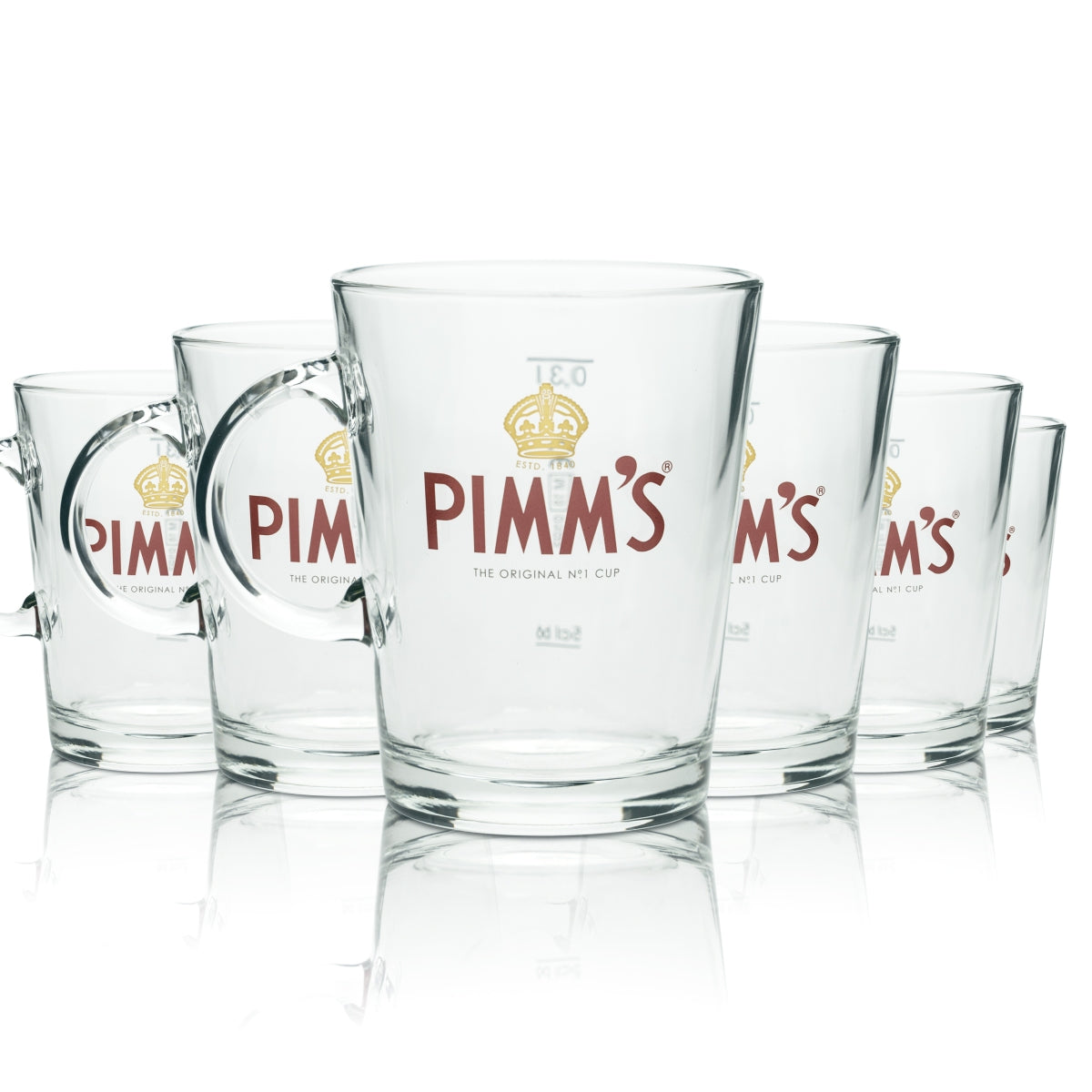 6 verres à cocktail Pimm's 0,3 l, liqueur, long drink, apéritif, verres à anse