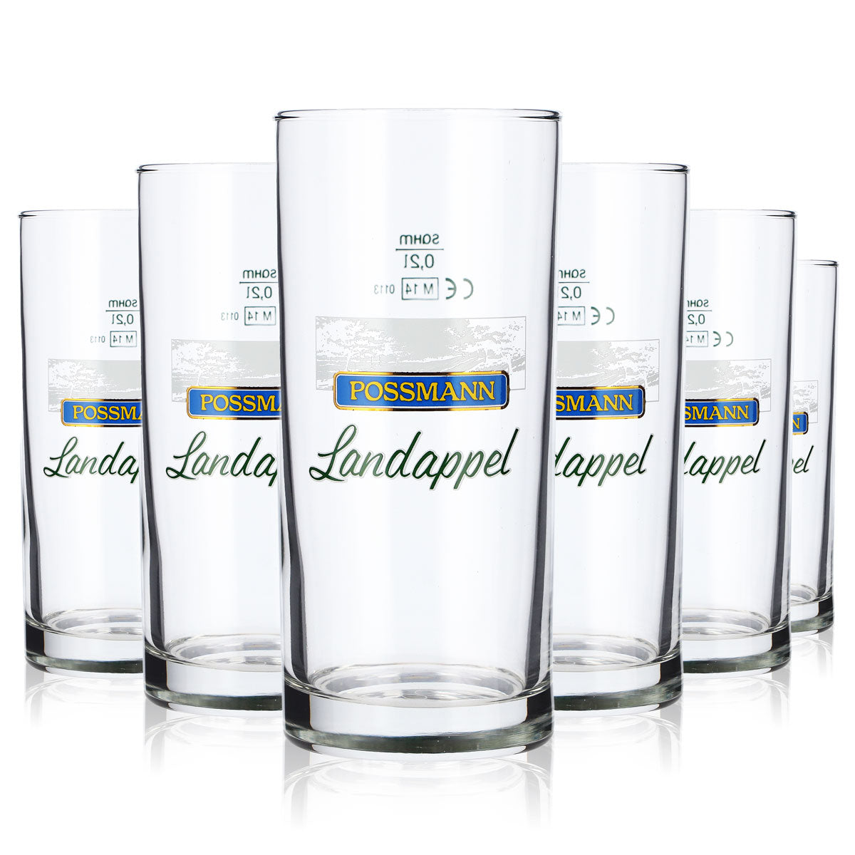 6 verres à cidre Possmann 0,2 l « Landappel Sahm »