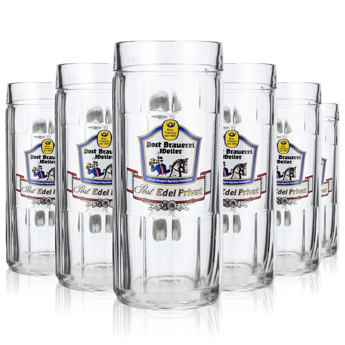 6x Post Brasserie Weiler Verre à bière Bierseidel 0,4 l Chope Rastal Fralkenstein – Vue 7